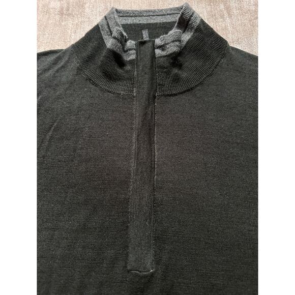 Armani Collezioni Sweater Mens Small S dark green Pullover Knit Lightweight wool - Picture 3 of 16